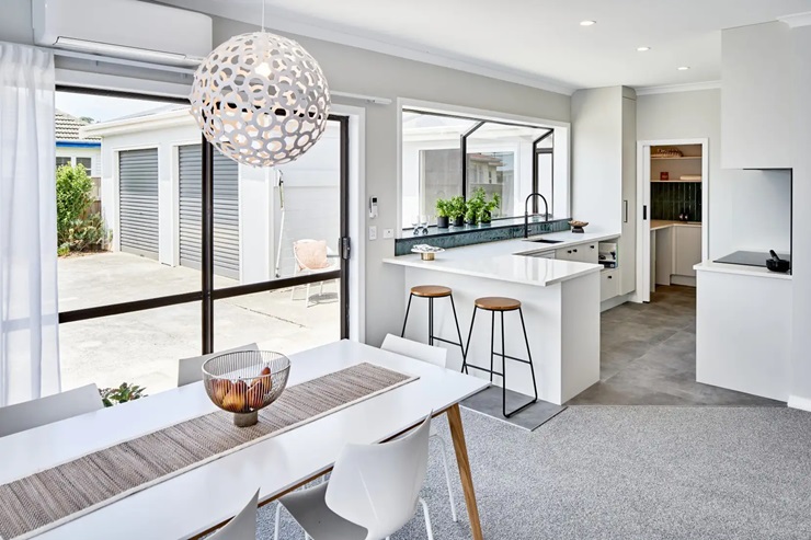 kitchen dining after flip Miramar Wellington